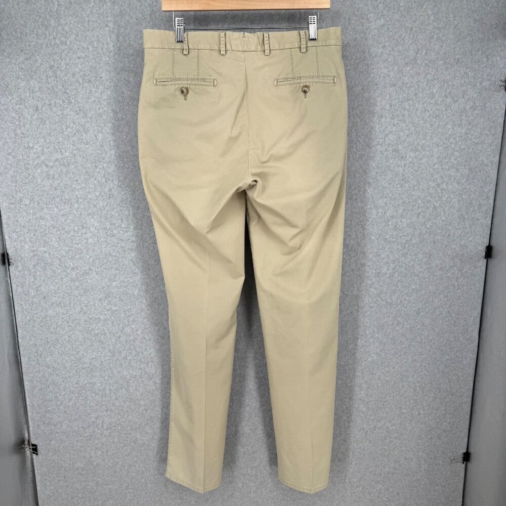 Peter Millar Mens Chino Pant Size 33x34 Pima Cotton Tan Straight Leg Golf Work - Picture 6 of 14